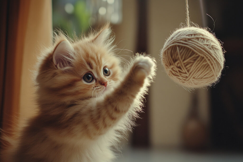 Yarn Pom-Poms on a String