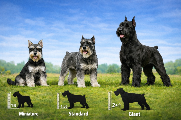 Miniature vs Standard vs Giant Schnauzer Differences